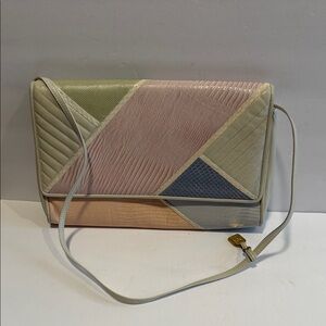 Anne Klein Pastel Patchwork Clutch